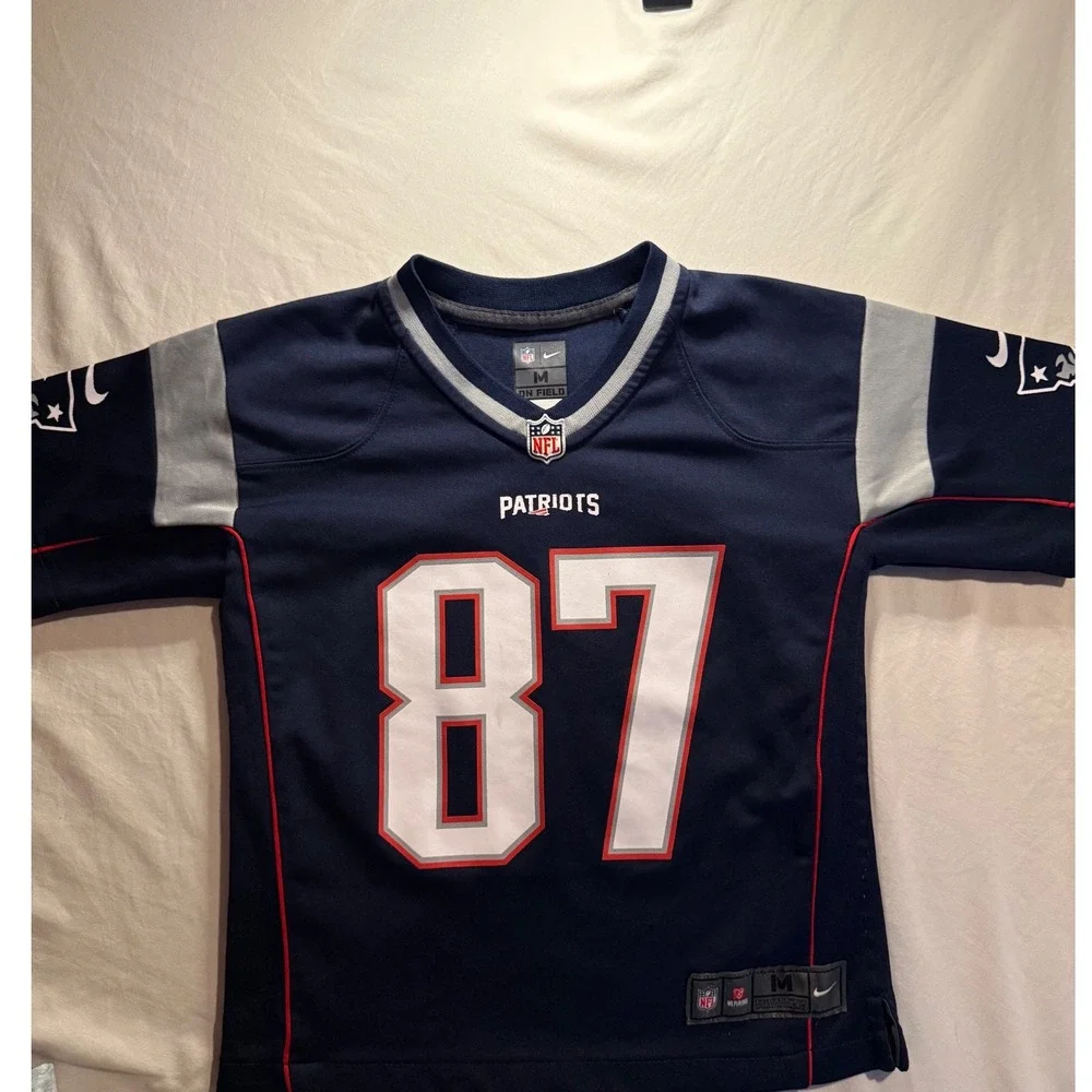 Nike New England Patriots Rob Gronkowski 87 Jersey Youth Medium 5/6 Navy Blue
